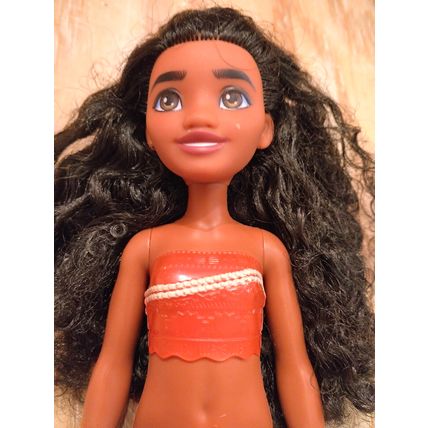 Disney 2022 Mattel Hawaiian Princess Moana 10" Fashion Doll Top Partial Clothed