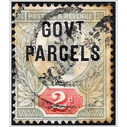 1891 Postage Stamps Overprinted "GOVT PARCELS - 2d Used (as picture Toned) C2-2