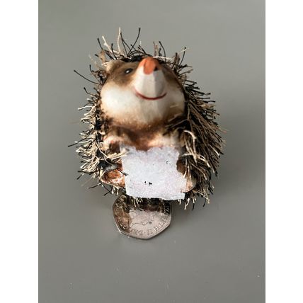 HEDGEHOG MINIATURE FIGURE (MIXED MATERIALS)
