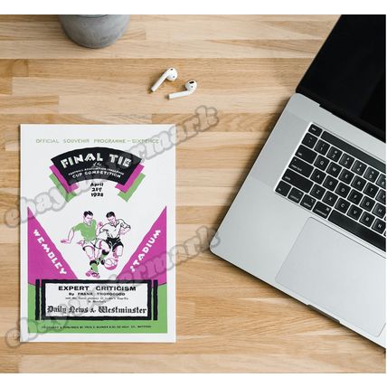 1920 - 1930 FA Cup Final Programme Cover A5 Prints *FREE P&P