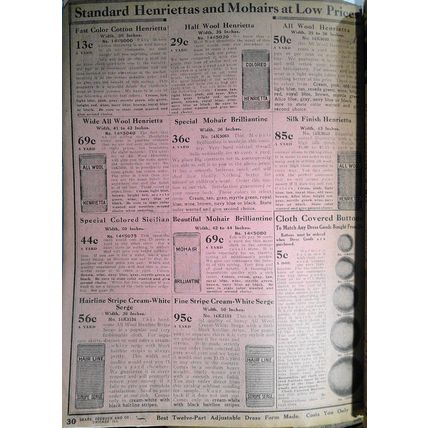 10 pages of household bargains from Sears, Roebuck & Co Retail Catalog 1905