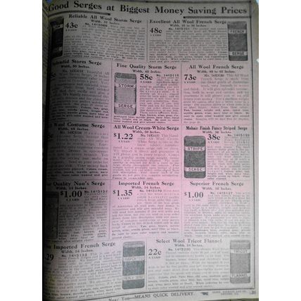 10 pages of household bargains from Sears, Roebuck & Co Retail Catalog 1905