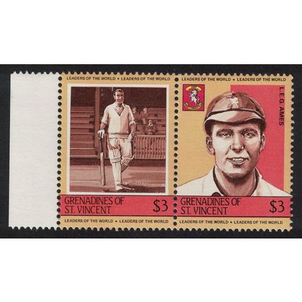 St. Vincent Gren L. E. G. Ames Cricketer 1984 MNH SG#305-306