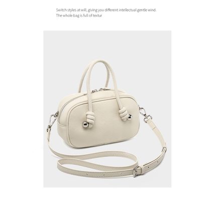 Genuine Leather Women Handbag Purse Top Handle Shoulder Crossbody Bag White