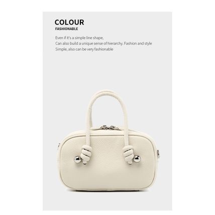Genuine Leather Women Handbag Purse Top Handle Shoulder Crossbody Bag White