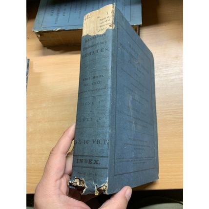 RARE* 1852 "HANSARD'S PARLIAMENTARY DEBATES FOR THE YEAR 1852" 1.3kg BOOK (P7)