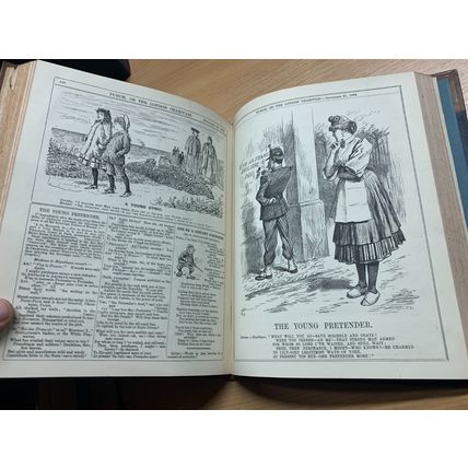 1894 PUNCH MAGAZINE BOUND VOLUMES JAN TO DEC HEAVY 2kg ANTIQUE BOOK (P10)