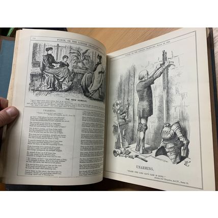 1894 PUNCH MAGAZINE BOUND VOLUMES JAN TO DEC HEAVY 2kg ANTIQUE BOOK (P10)