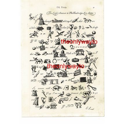 A Lady's Reply To The Tunbridge Love Letter, Book Illustration (Print), 1893