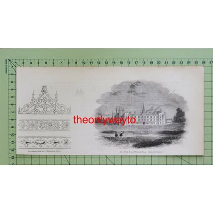 Burleigh (Burghley) House, North Front, Lincs, Book Illustration (Print), 1850
