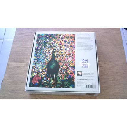 DISPLAYING PEACOCK by Louis Comfort Tiffany Jigsaw (1000 Piece) Flame Tree