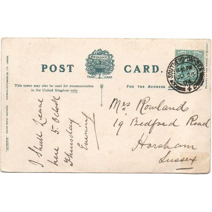 PRINTED POSTCARD OF THE WATER CHUTE SOUTHEND-on-SEA ESSEX POSTED 1904 (4263)