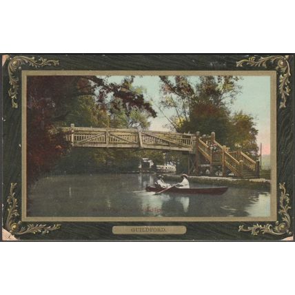 New Footbridge, River Wey, Guildford, Surrey, 1912 - Frith's Postcard