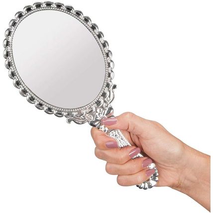 BAOZOON Vintage Hand Mirror with Handle - Cute Cosmetic Handheld Mirror Vanity M