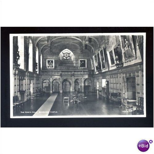 Northumberland BAMBURGH CASTLE Kings Hall Postcard by Scott (14605)