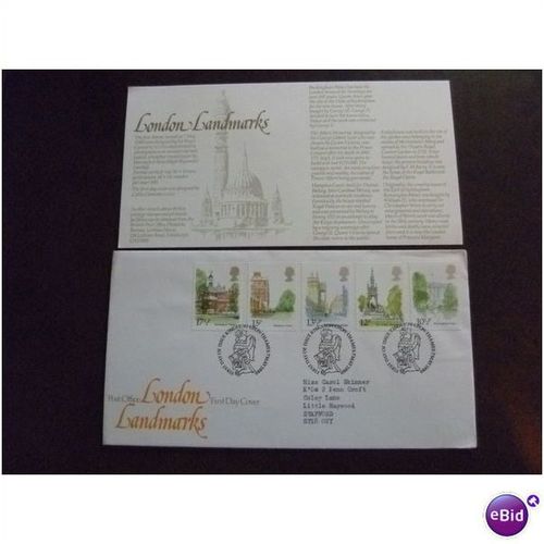 1980 GB London Landmarks PO FDC Kingston Upon Thames special cancel stamps court