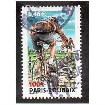 FRA 2002 46c 'PARIS -ROUBAIX CYCLE RACE' FINE USED (EBID20-330)