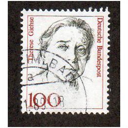 GER 1986 100pf 'FAMOUS WOMEN -THERESE GIESHE' FINE USED (EBID30-084)