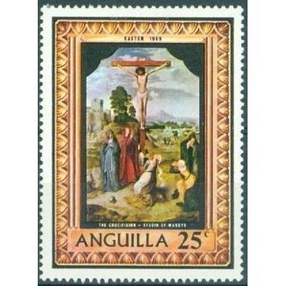 Anguilla QEII 1969 Easter 25c Massys Mounted Mint MM SG 53 Sc 68 postage stamp