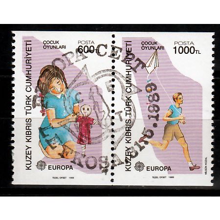 Cyprus(Turkije) Europa Cept 1989 Type C gestempeld