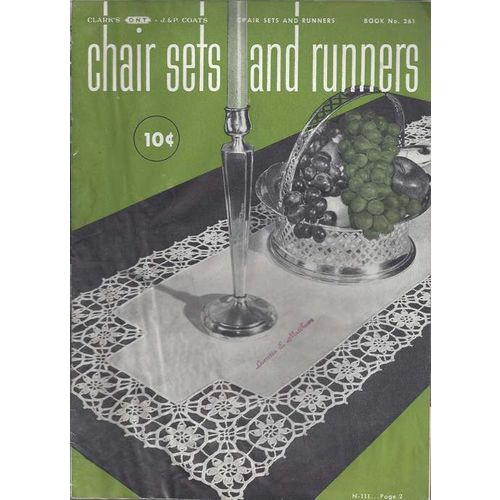 Vintage Crochet PATTERN Booklet Chair Sets & Runners