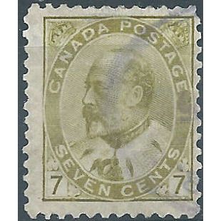 Canada 1903 SG180 7c Yellow-Olive Fine Used....