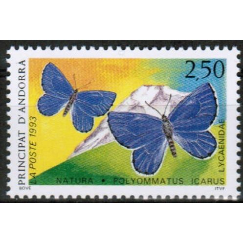 1993 Andorra - Butterflies 2.50fr - Sc# 427 Mint NH