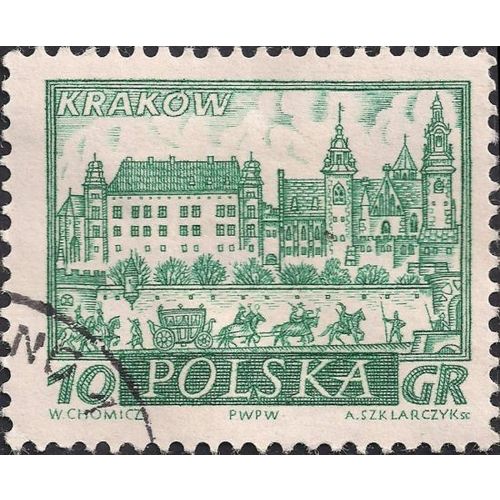 POLAND, Cities: Krakow, green 1960, 10 Gr, #2