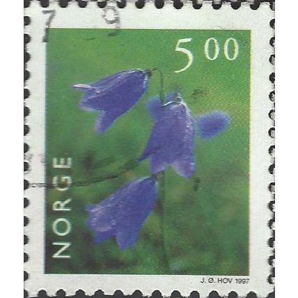 NORWAY, FLOWER, Harebell, Campanula rotundifolia, green 1997, 5.00Kr, #2