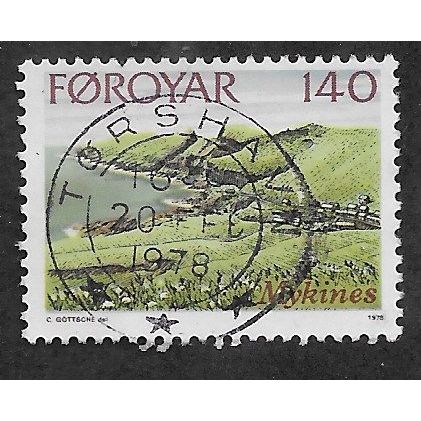 FAR 1978 140o 'MYKINES ISLAND' FINE USED (EBID74-936)