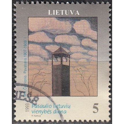 Lietuva 1993 Michel 529 O Cote (2013) 0.20 € Le printemps Mikalojus Konstantinas