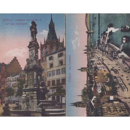 Coeln Am Leystapel Jan Van Werth Standbild 2x German Old Postcard s