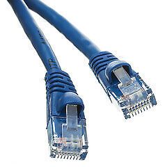 Pack of 2] Cat5e Blue Copper Ethernet Patch Cable, Snagless/Molded Boot, POE...