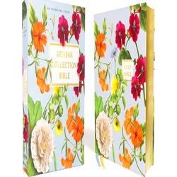 Niv, Artisan Collection Bible, Leathersoft, Blue Floral, Red Letter, Comfort Pri