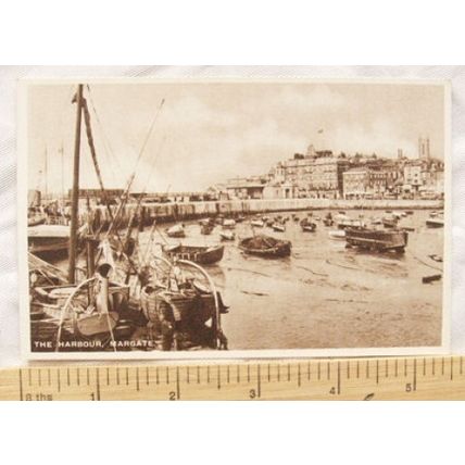 vintage postcard The Harbour, Margate