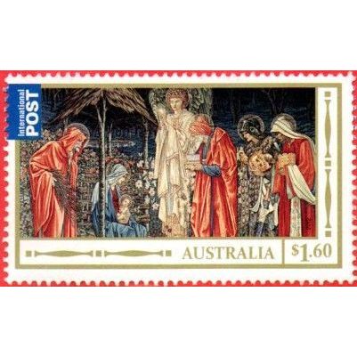 Australia 2012 Christmas $1-60 Value. Adoration of The Magi. Unfranked On Piece