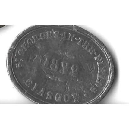 1822 Glasgow St. Georges in the fields Church Token Fine