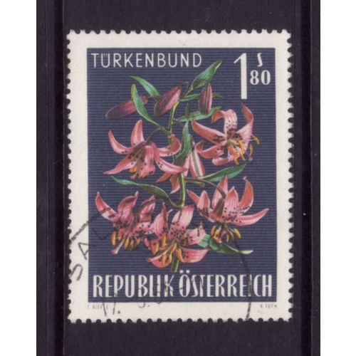 AUSTRIA 1966 ALPINE FLORA 1s.80 TURKS CAP SG 1472 FINE USED