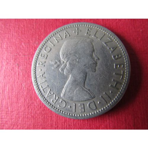 1957 QUEEN ELIZABETH II HALFCROWN. (ed) a. AAB