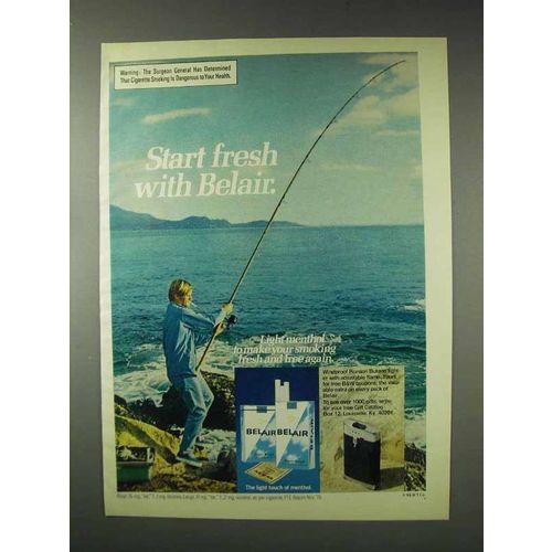 1976 Belair Cigarettes Ad - Start Fresh with Belair