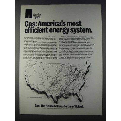 1980 AGA American Gas Association Ad - Efficient