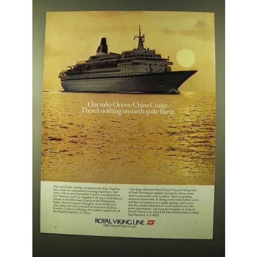 1980 Royal Viking Line Ad - Orient/China Cruise