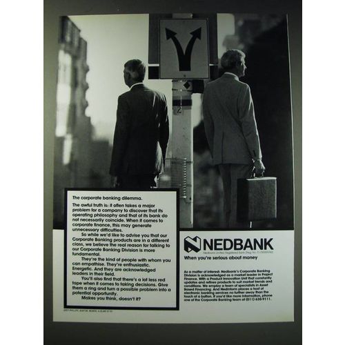 1987 Nedbank Bank Ad - The corporate banking dilemma