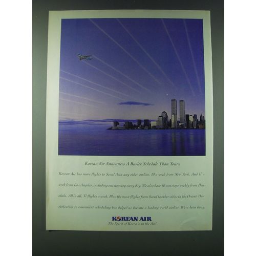 1989 Korean Air Ad - Korean Air announces a busier schedule than yours