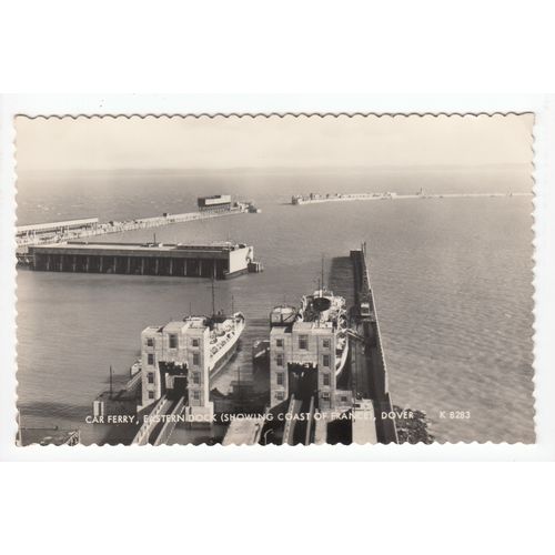 Car Ferry Eastern Dock Dover Postcard RP Kent 8283