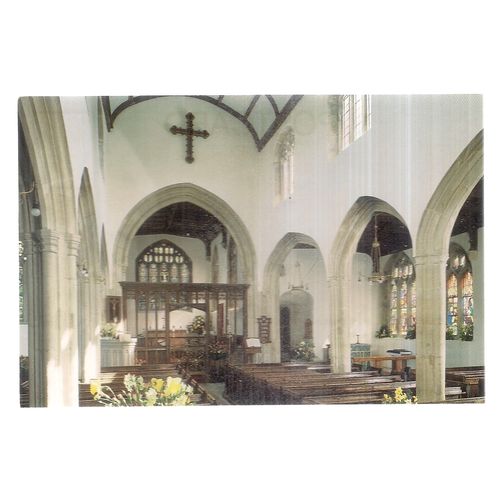 ST. NICHOLAS CHURCH, WEST PENNARD. SOMERSET unused vintage postcard