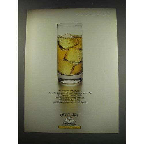 1991 Cutty Sark Scotch Ad - This is a glass of Cutty Sark