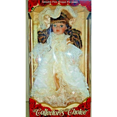 Collector's Choice Limited Edition Genuine Fine Bisque Porcelain Doll 17" Tall