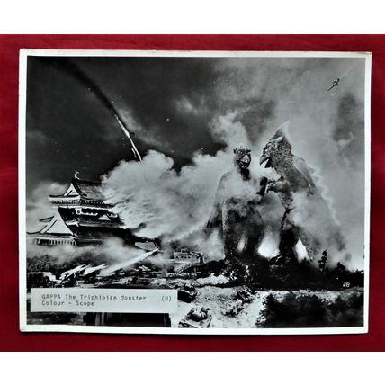 GAPPA (1967) original release UK F.O.H. / lobby card ***Monster land battle***
