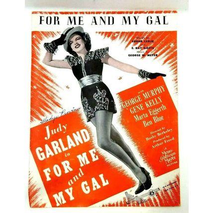 Judy Garland Antique 1917 Sheet Music For Me and My Girl (K10i)